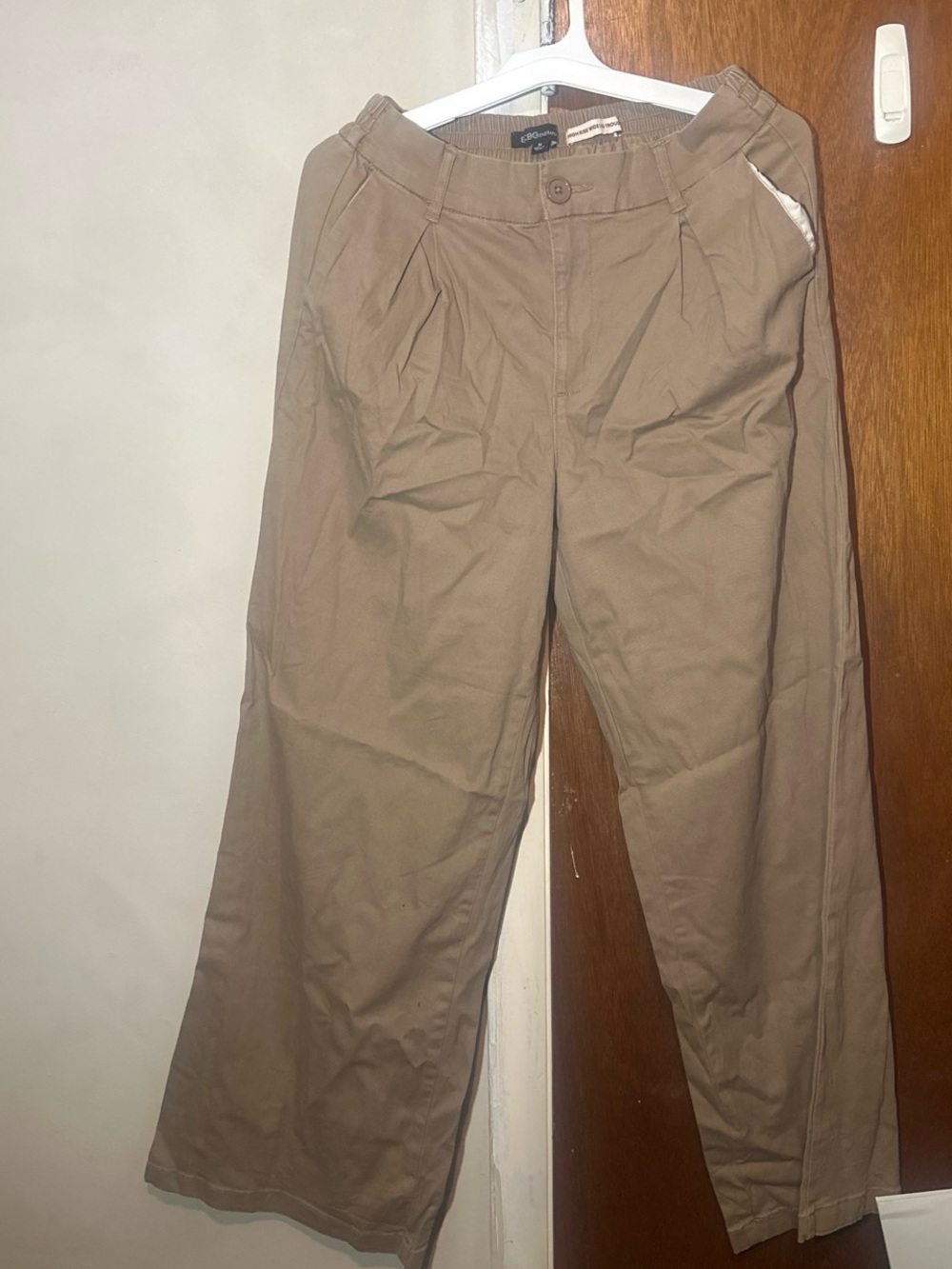 Women's Brown Casual Pleated Pants